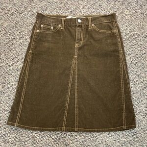 Gap Jeans Corduroy Skirt Cotton size 6 Brown EUC